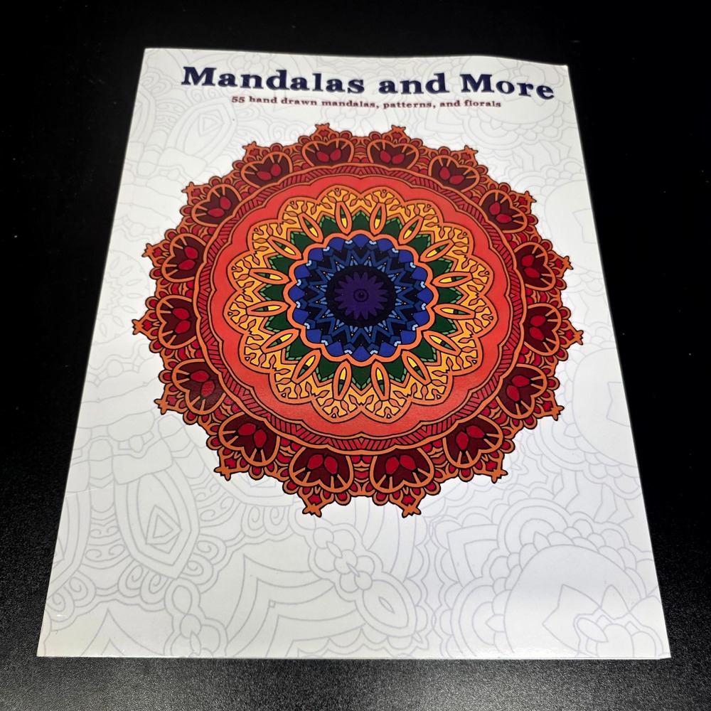 Emily Pierce Mandalas and More Coloring Book White 55 Hand Drawn Patterns 8439